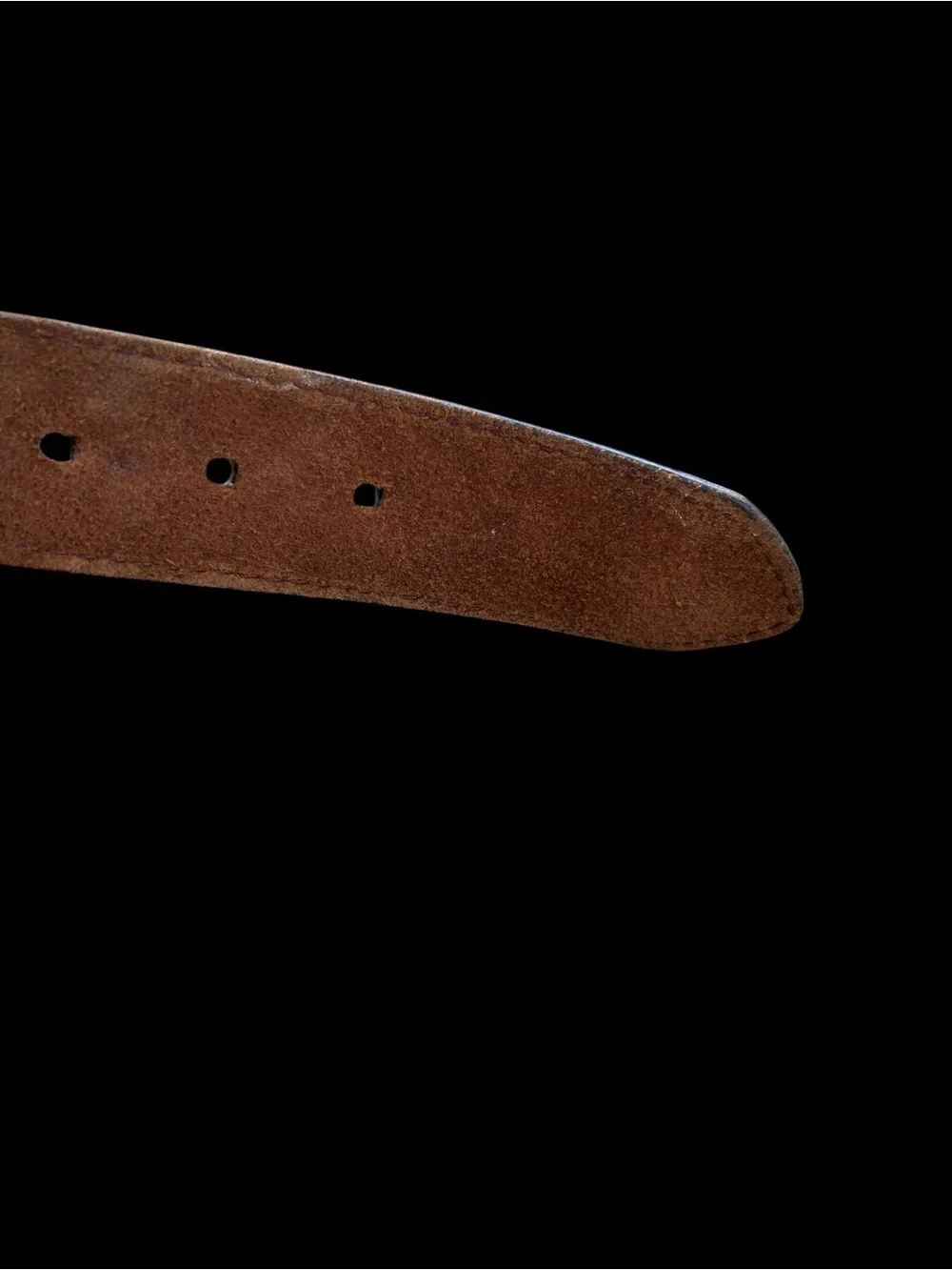 Men's Brown Leather Belt with Silver Buckle